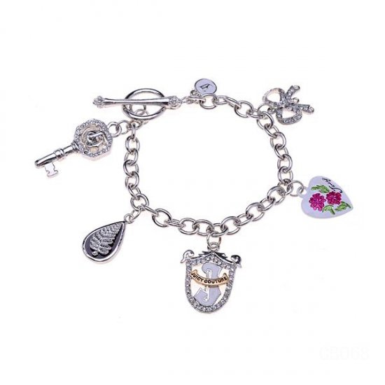 Coach Diamond Charm Silver Bracelets CXI - Click Image to Close